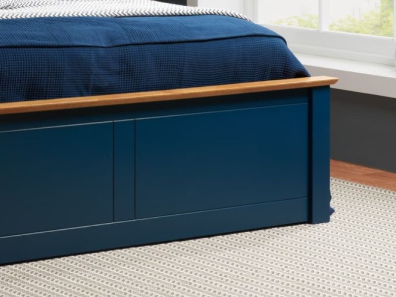 Birlea Phoenix 4ft Small Double Navy Blue Ottoman Lift Wooden Bed Frame