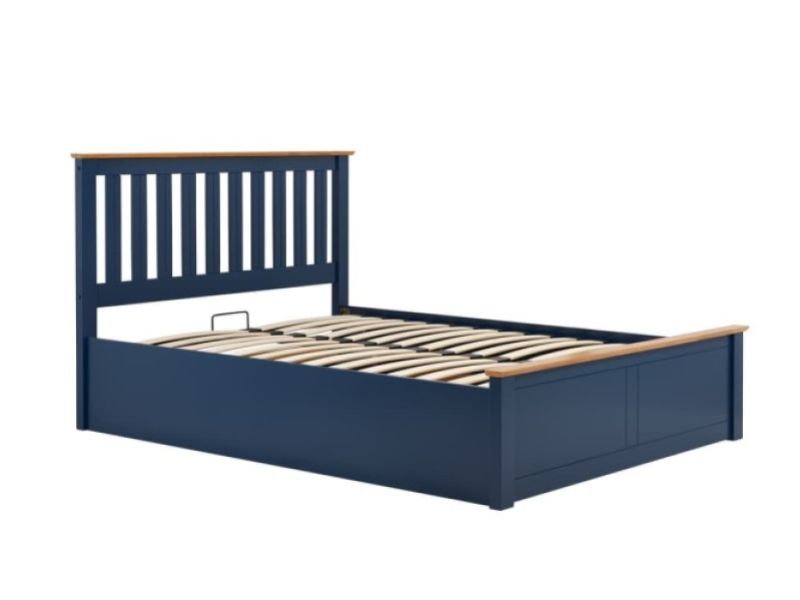 Birlea Phoenix 5ft Kingsize Navy Blue Ottoman Lift Wooden Bed Frame