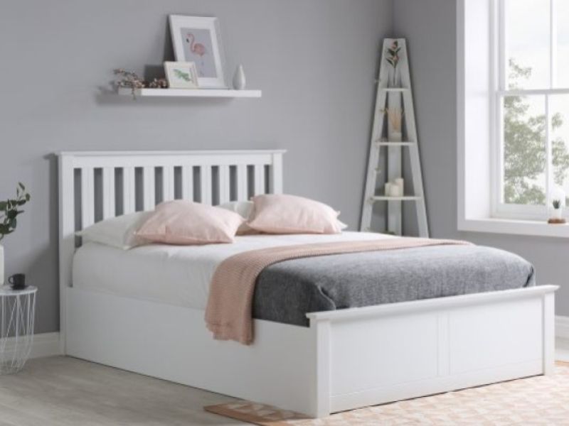 Birlea Phoenix 4ft Small Double White Ottoman Lift Wooden Bed Frame