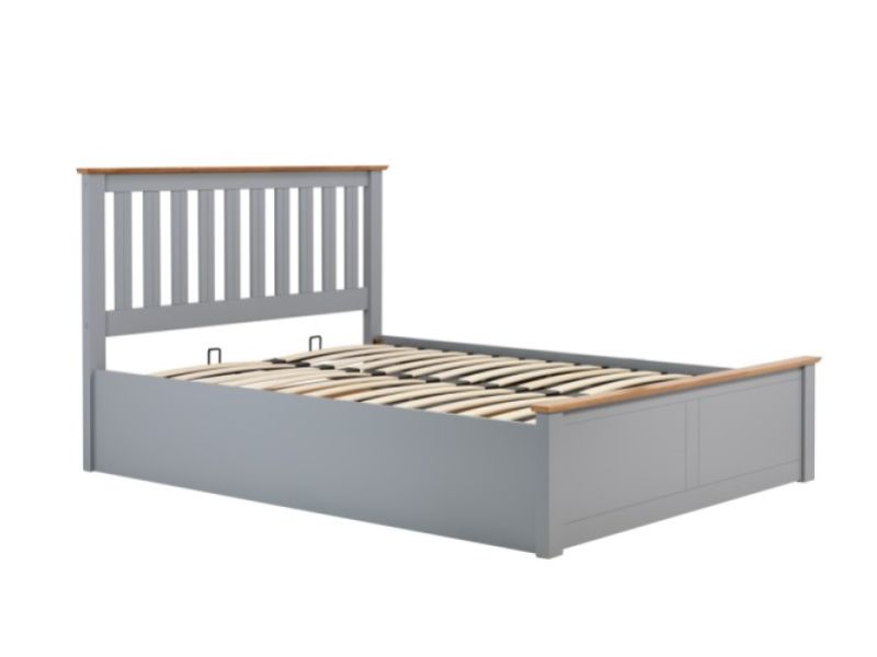 Birlea Phoenix 4ft6 Double Stone Grey Ottoman Lift Wooden Bed Frame