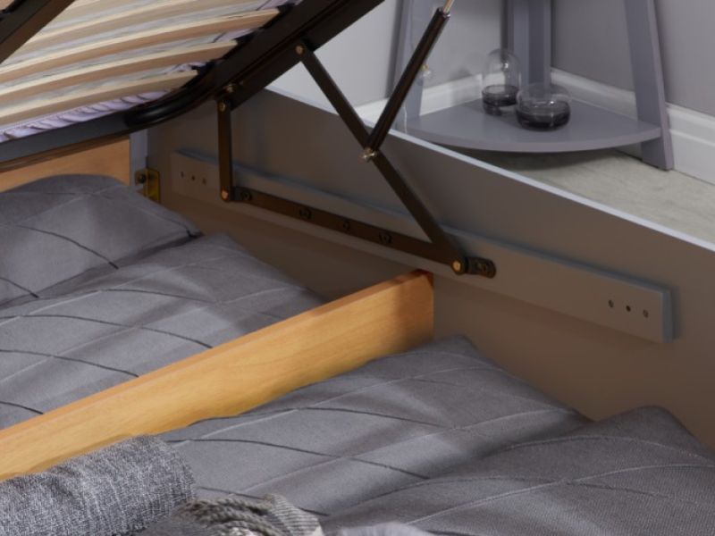 Birlea Phoenix 5ft Kingsize Stone Grey Ottoman Lift Wooden Bed Frame