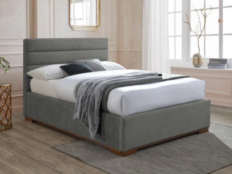 Time Living Mayfair 4ft6 Double Light Grey Fabric Ottoman Bed Frame