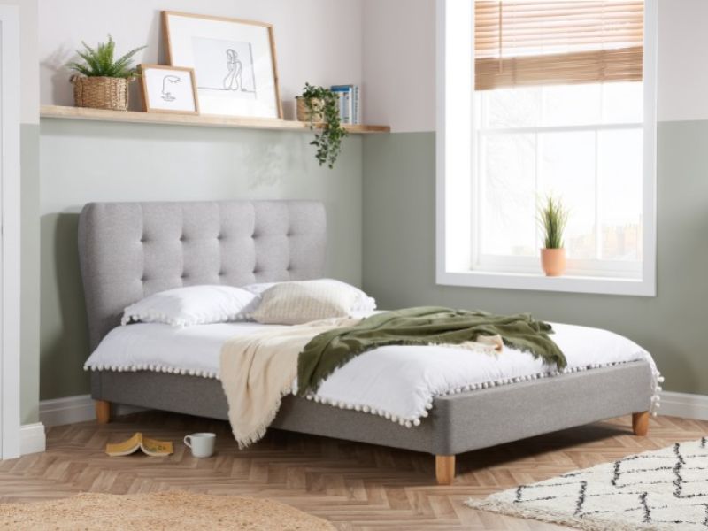 Birlea Stockholm 4ft Small Double Grey Fabric Bed Frame