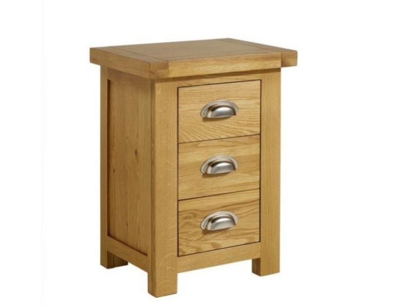 Birlea Woburn Oak 3 Drawer Small Bedside