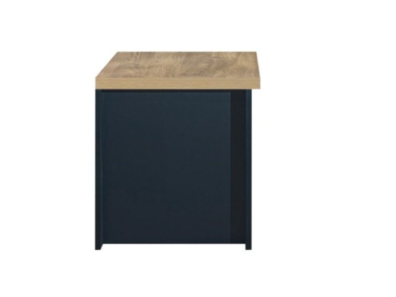 Birlea Highgate Navy Blue And Oak Finish Lamp Table