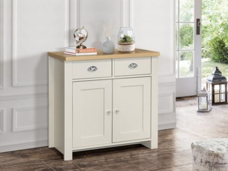 Birlea Highgate Cream And Oak Finish 2 Drawer 2 Door Sideboard