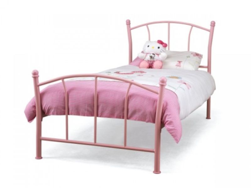 Serene Penny 3ft Single Pink Metal Bed Frame