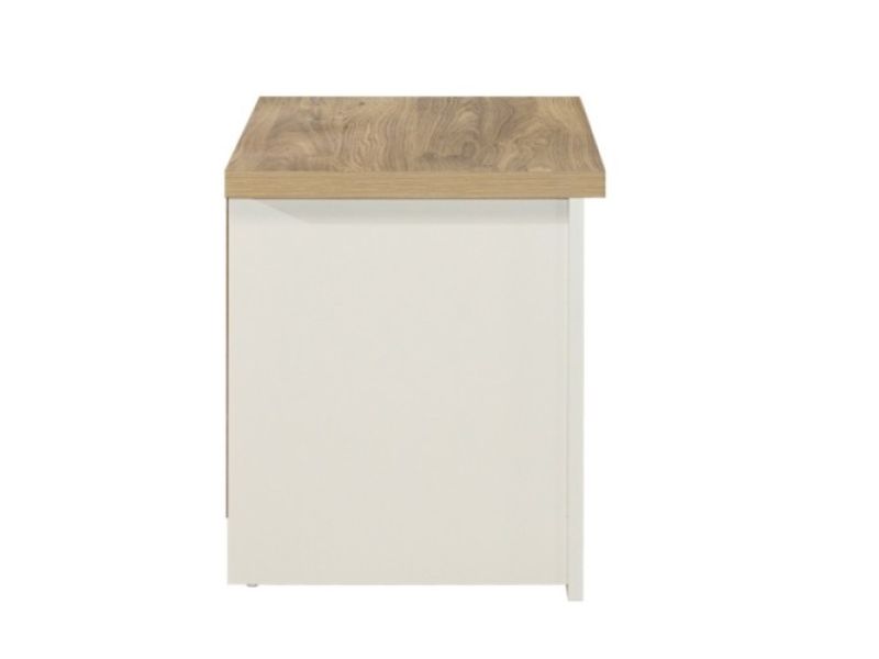 Birlea Highgate Cream And Oak Finish 2 Drawer Bedside