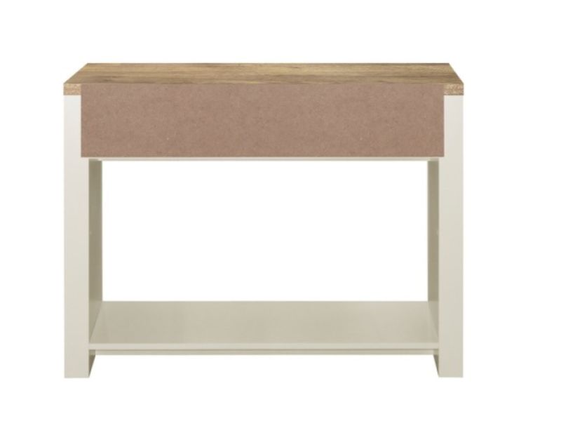 Birlea Highgate Cream And Oak Finish 2 Drawer Console Table