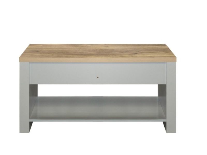 Birlea Highgate Grey And Oak Finish 2 Drawer Coffee Table