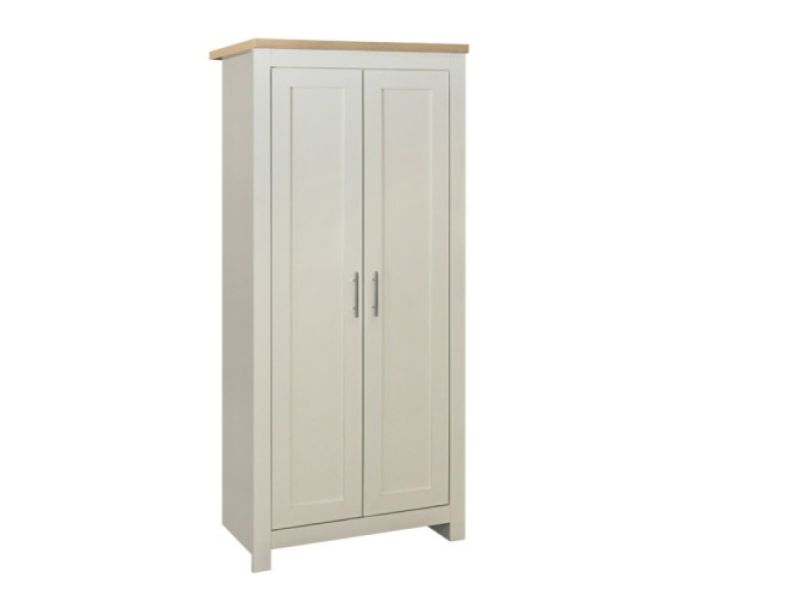 Birlea Highgate Cream And Oak Finish 2 Door Wardrobe