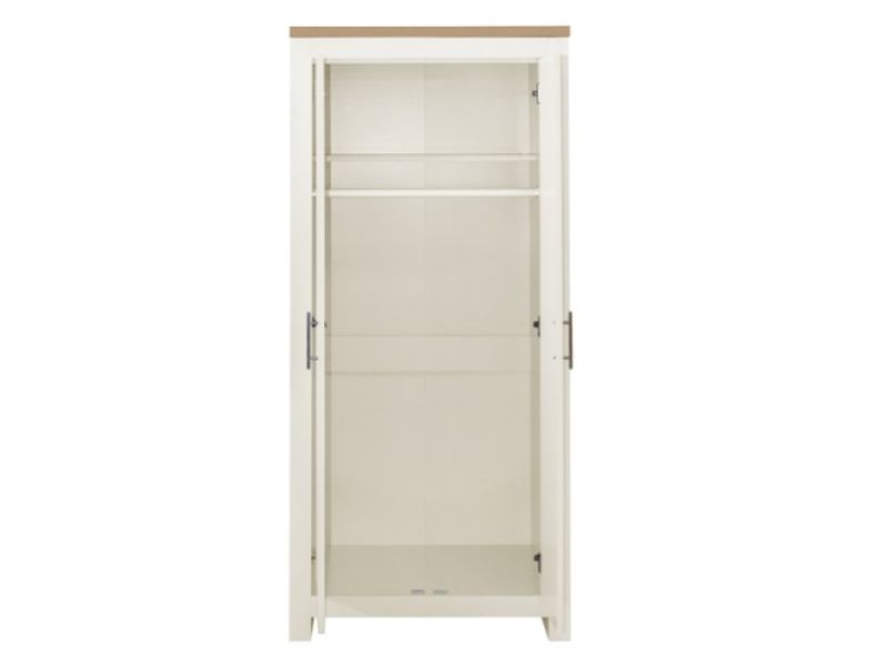 Birlea Highgate Cream And Oak Finish 2 Door Wardrobe