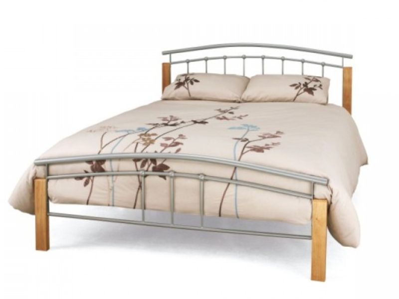 Serene Tetras 4ft Small Double Silver Metal Bed Frame