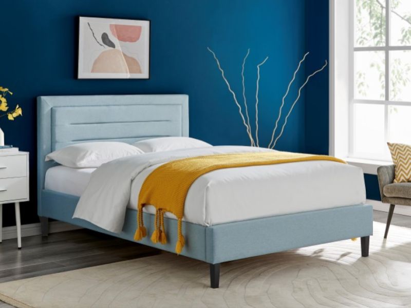 Limelight Picasso 4ft6 Double Duck Egg Blue Fabric Bed Frame