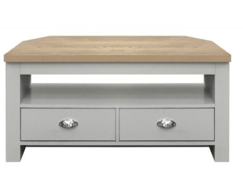 Birlea Highgate Grey And Oak Finish Corner TV Unit