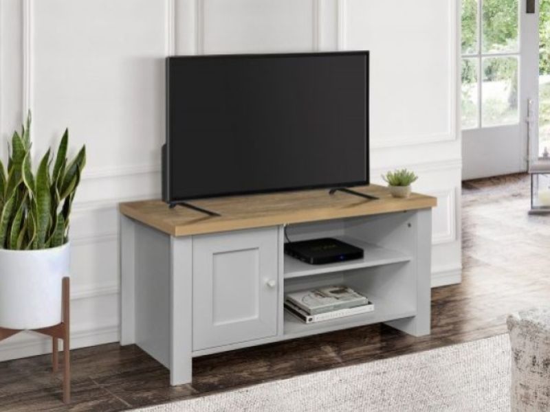 Birlea Highgate Grey And Oak Finish Small TV Unit