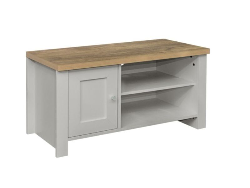 Birlea Highgate Grey And Oak Finish Small TV Unit