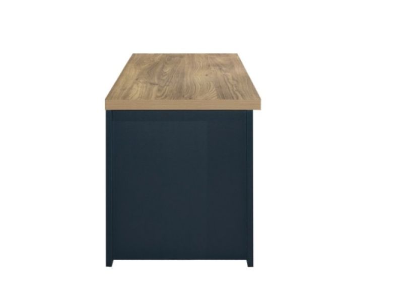 Birlea Highgate Navy Blue And Oak Finish Small TV Unit