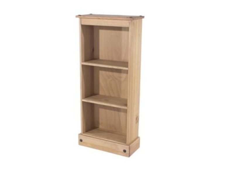 Core Corona Pine Low Narrow Bookcase