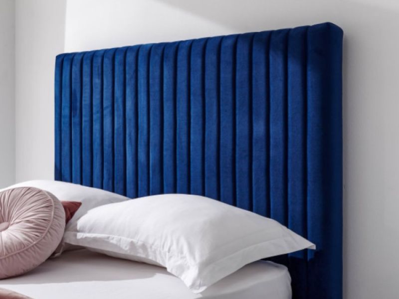 GFW Milazzo 4ft6 Double Royal Blue Fabric Ottoman Bed Frame