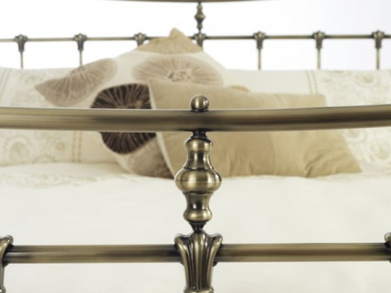 Serene Olivia 5ft Kingsize Antique Brass Metal Bed Frame