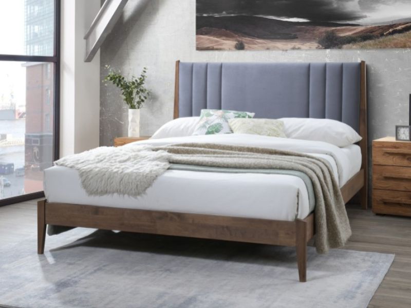 Time Living Cheslyn 5ft Kingsize Dark Grey Fabric Bed Frame