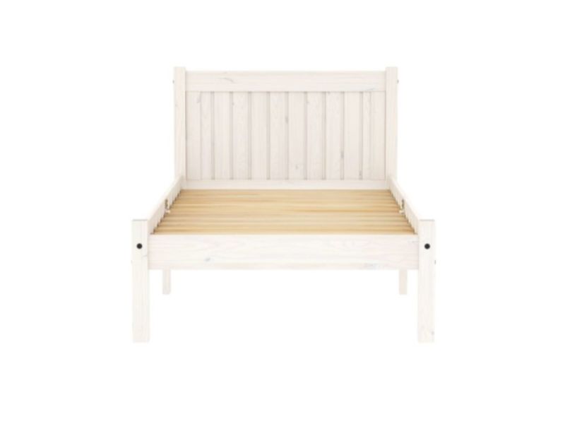 Birlea Rio 3ft Single White Washed Pine Wooden Bed Frame