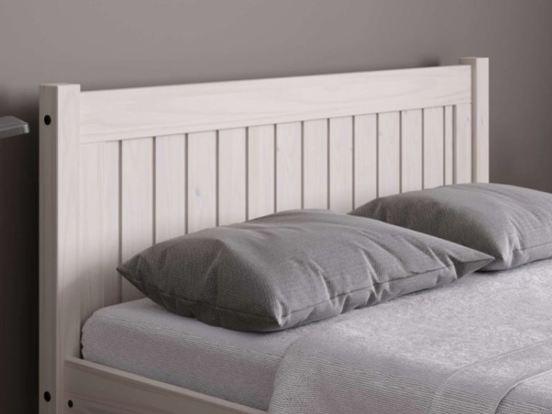 Birlea Rio 4ft6 Double White Washed Pine Wooden Bed Frame