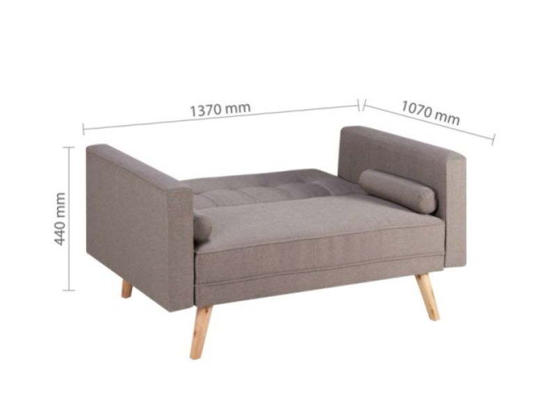 Birlea Ethan Medium Grey Fabric Sofa Bed