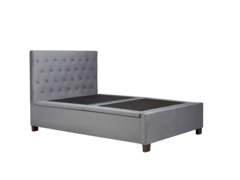 Birlea Cologne 4ft6 Double Grey Fabric Ottoman Bed Frame