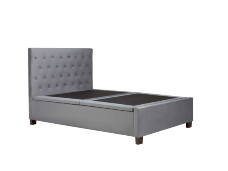 Birlea Cologne 5ft Kingsize Grey Fabric Ottoman Bed Frame