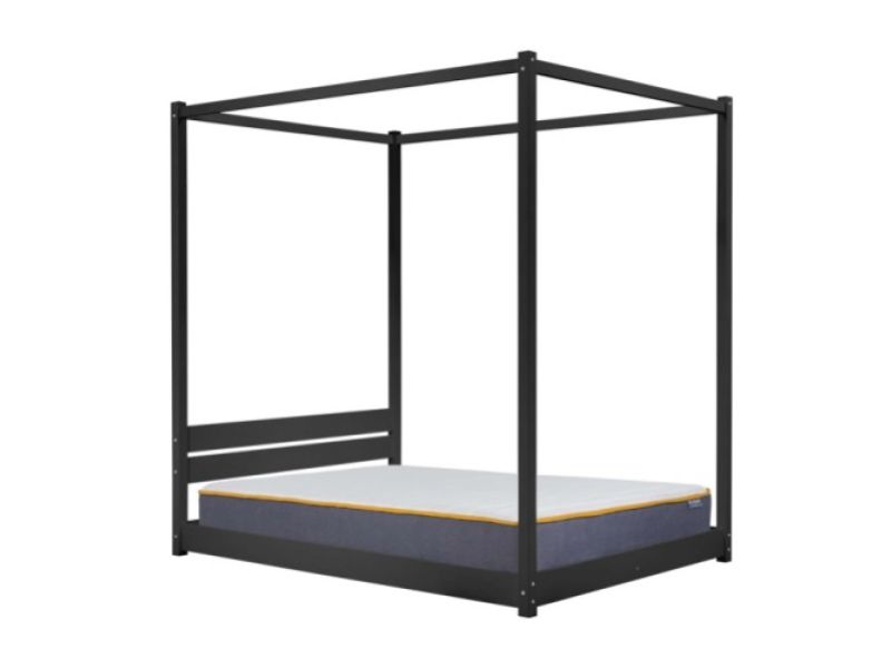 Birlea Darwin 5ft Kingsize Black Wooden 4 Poster Bed Frame