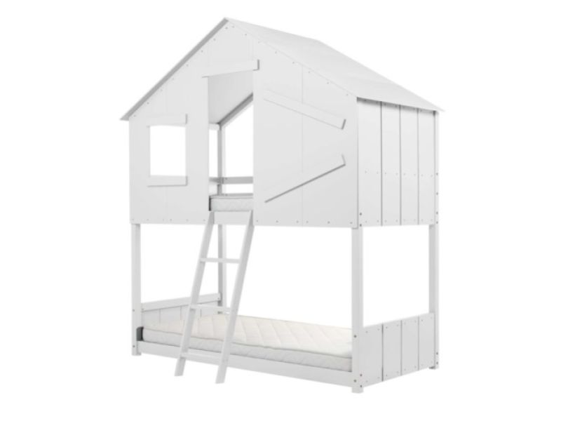 Birlea Safari 3ft Single White Wooden Bunk Bed