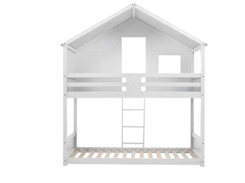 Birlea Safari 3ft Single White Wooden Bunk Bed