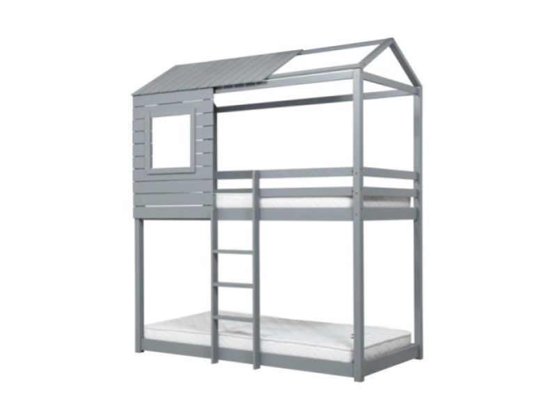 Birlea Adventure 3ft Single Grey Wooden Bunk Bed