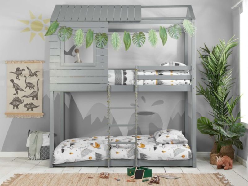 Birlea Adventure 3ft Single Grey Wooden Bunk Bed