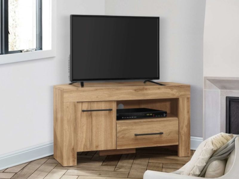 Birlea Compton Oak Finish Corner TV Unit