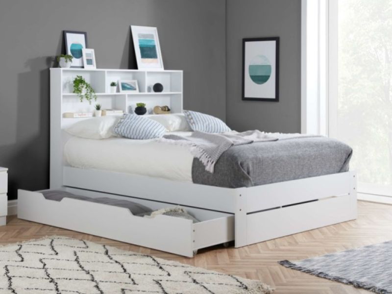 Birlea Alfie 4ft Small Double White Storage Bed With Drawer