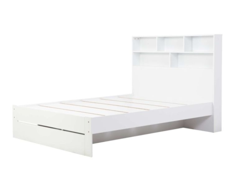 Birlea Alfie 4ft Small Double White Storage Bed With Drawer