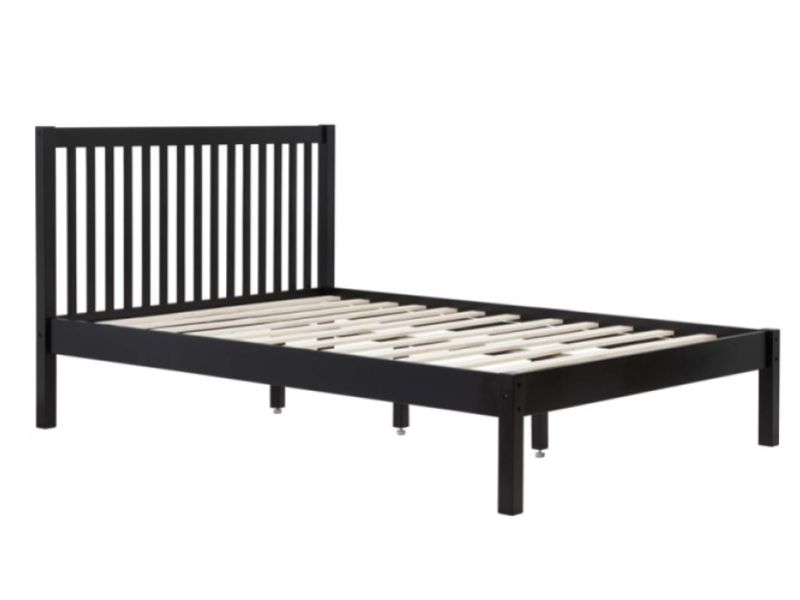 Birlea Nova 4ft Small Double Black Wooden Bed Frame