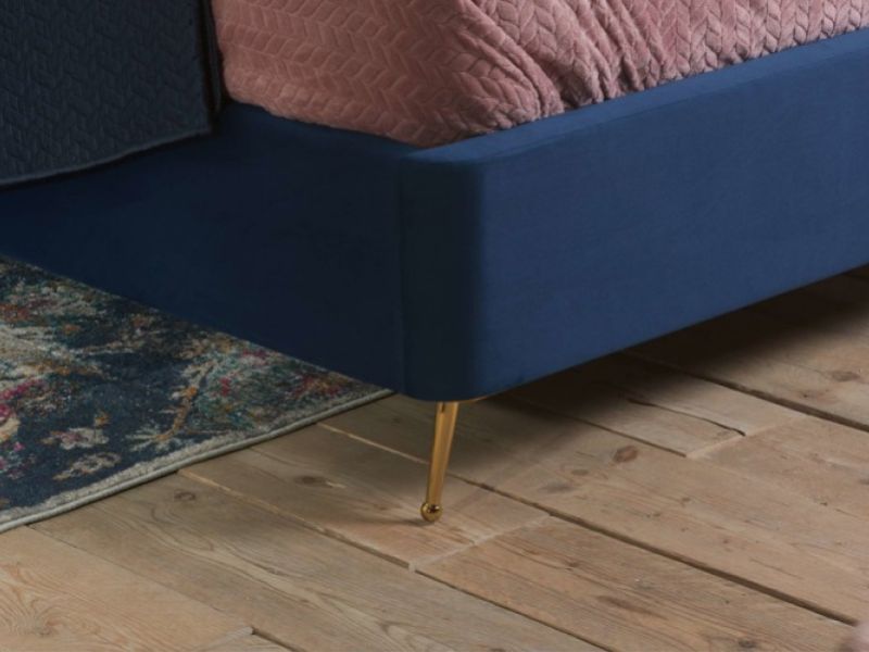 Birlea Lottie 5ft Kingsize Midnight Blue Fabric Ottoman Bed Frame