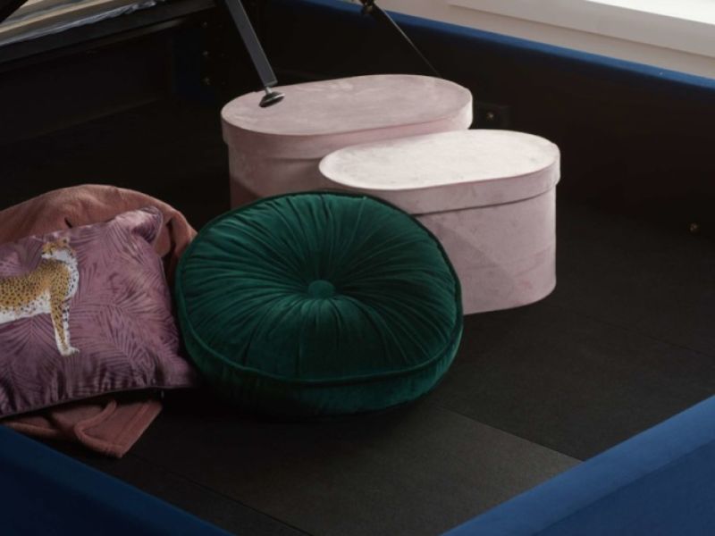 Birlea Lottie 5ft Kingsize Midnight Blue Fabric Ottoman Bed Frame