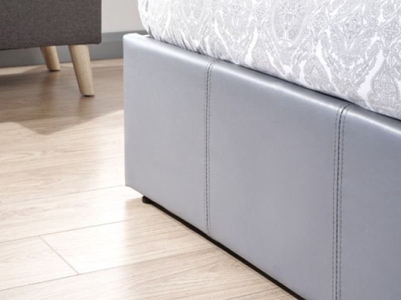 7 x GFW Side Lift Ottoman 4ft Small Double Grey Faux Leather Bed Frames With 7 x Sleepsoul Air Mattresses