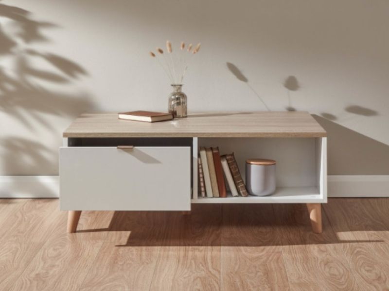 GFW Alma Coffee Table in White And Oak