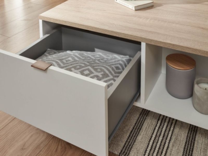GFW Alma Coffee Table in White And Oak