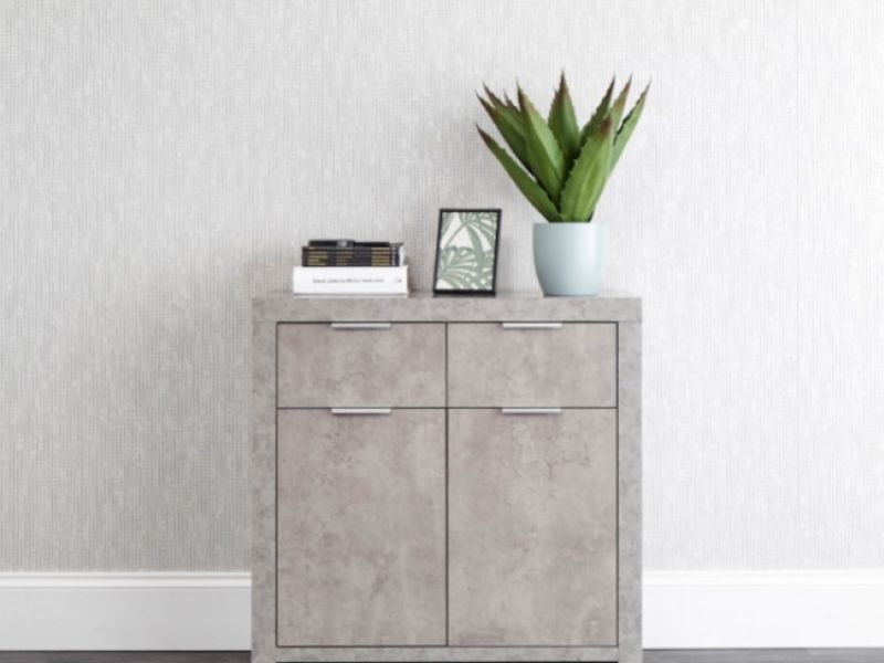 GFW Bloc Compact Sideboard In Concrete Grey