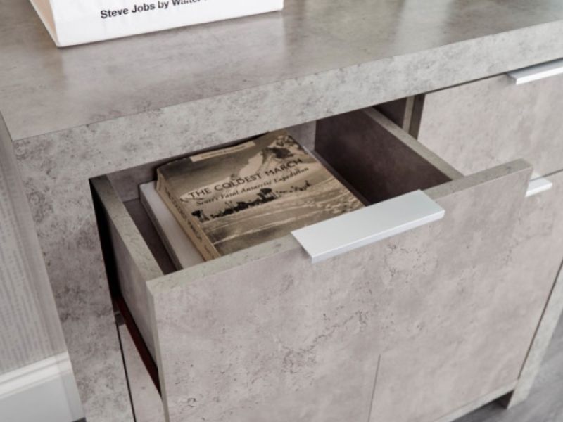 GFW Bloc Compact Sideboard In Concrete Grey