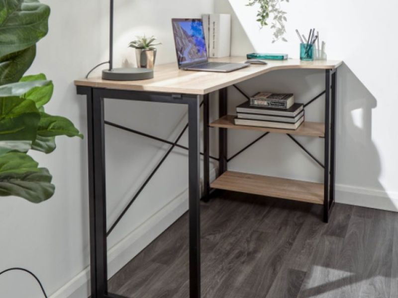 GFW Bramwell Folding Corner Desk Right