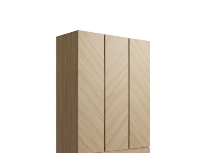 GFW Catania 3 Door 4 Drawer Wardrobe In Euro Oak