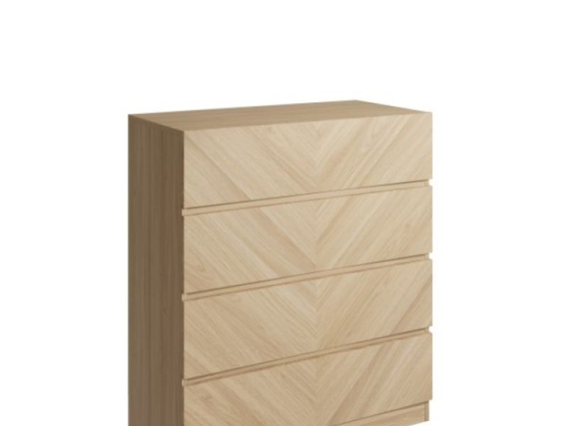 GFW Catania 4 Drawer Chest In Euro Oak